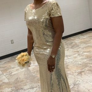 Sequin Champagne Gold Dress